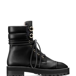 Stuart Weitzman Lexy Lexi Black Combat Boots